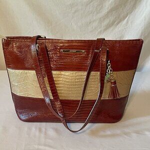 Brahmin brown and gold bag, excellent condition.